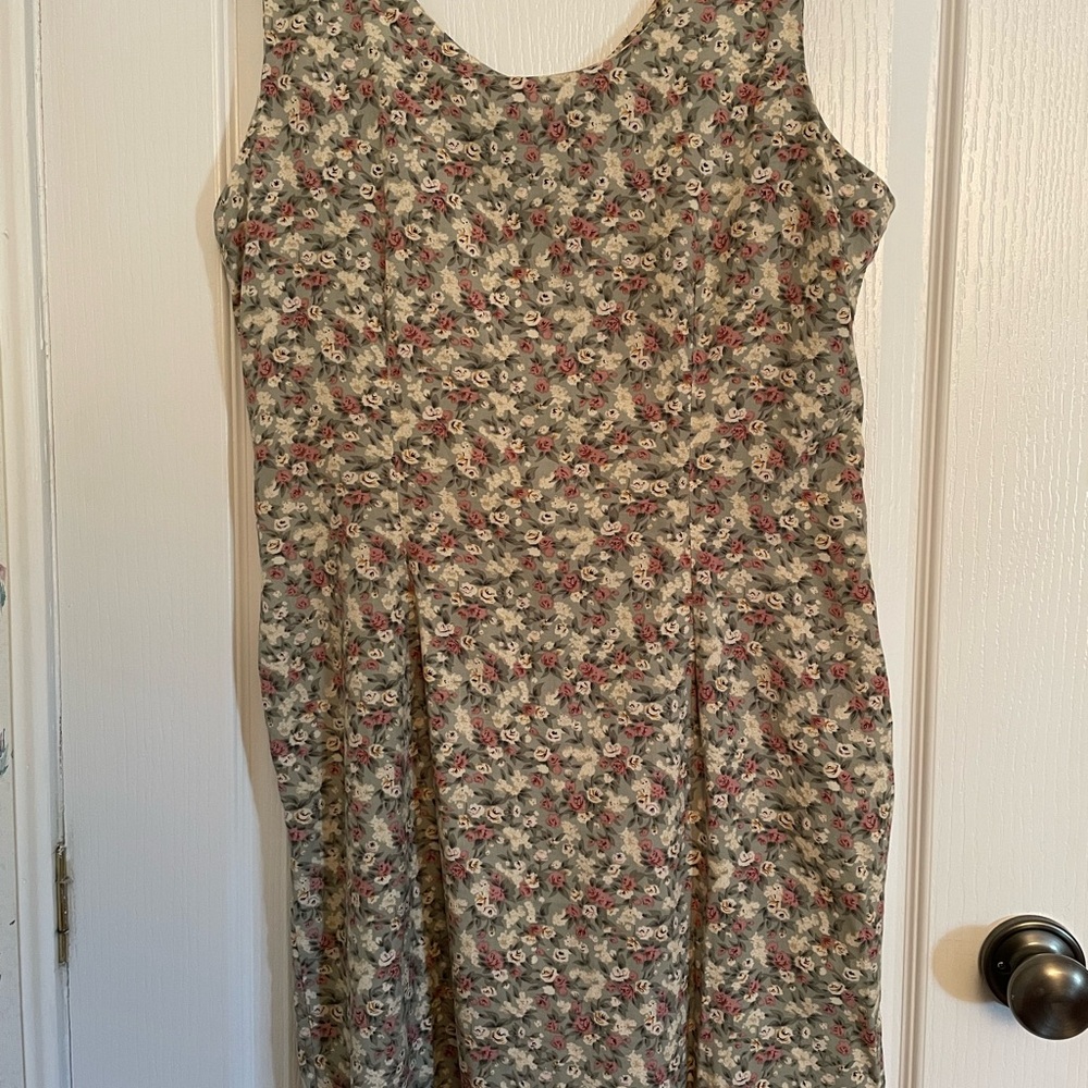 La Belle Y2K vintage cottagecore Floral Mini tank Dress - Pink and Cream